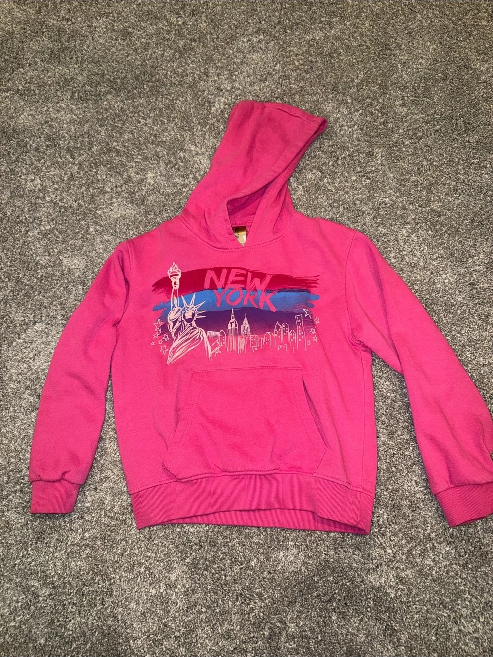 Hot Pink 'New York' Graphic Hoodie